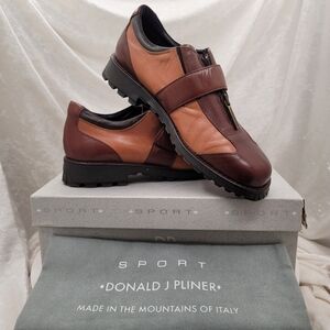 Donald J Pliner Awesome Unity Brown Tan Camel Super Cool Shoes 8.5 M